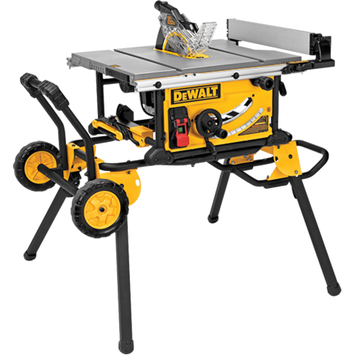 Jobsite Table Saw With Rolling Stand, 15 A, 4800 RPM Equipex