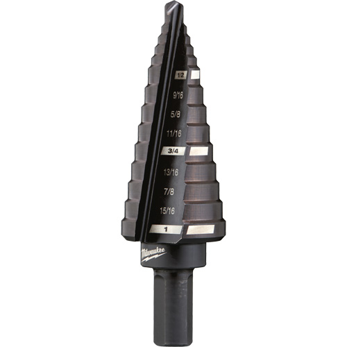Foret &eacute;tag&eacute; no 8, 1/2" - 1", Incr&eacute;ments de 1/16", Acier rapide Equipex