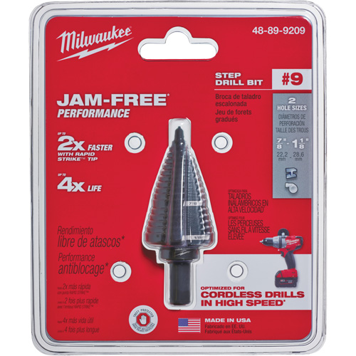 Foret &eacute;tag&eacute; no 9, 7/8" - 1-1/8", Acier rapide Equipex