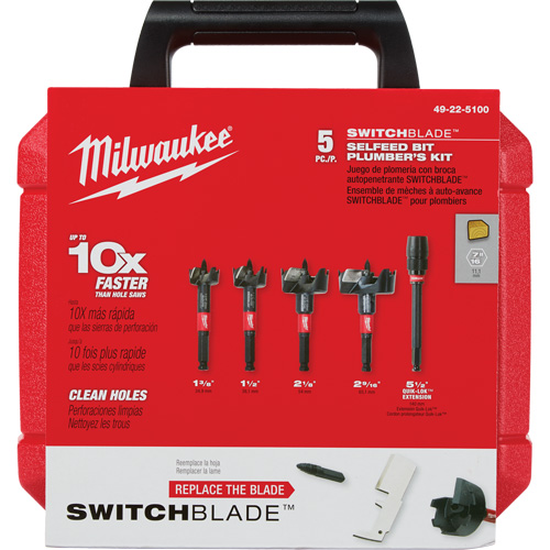 Jeu de forets autoaliment&eacute;s pour plombier Switchblade Equipex