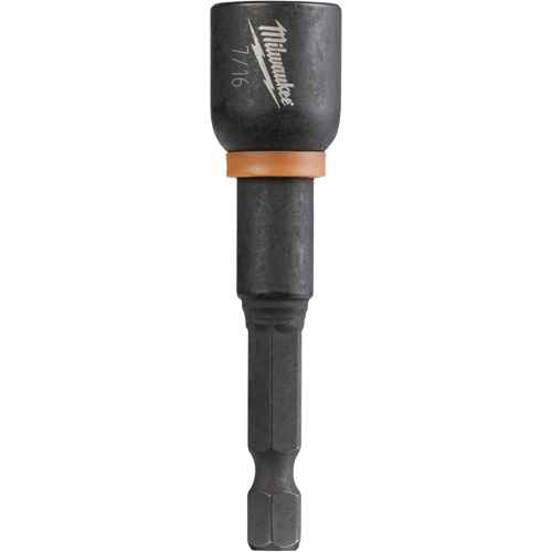 Shockwave Impact Duty Nutsetter, 1/4" Tip, 7/16" Drive, 2-9/16" L, Magnetic Equipex