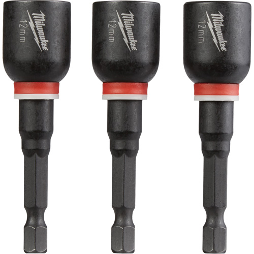 Shockwave Impact Duty Nut Driver, 1/4" Tip, 12 mm Drive, 2-9/16" L, Magnetic Equipex