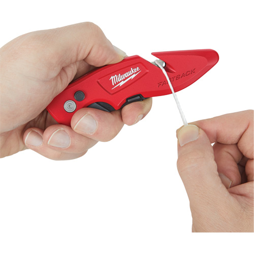 Fastback Flip Utility Knife, 2" Blade, Carbon Steel Blade, Metal Handle Equipex