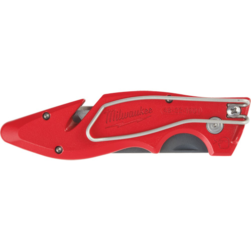 Fastback Flip Utility Knife, 2" Blade, Carbon Steel Blade, Metal Handle Equipex