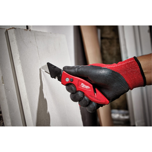 Fastback Flip Utility Knife, 2" Blade, Carbon Steel Blade, Metal Handle Equipex