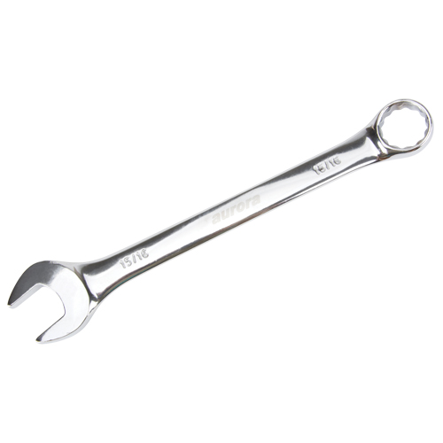 Combination Wrench, 12 Point, 15/16", Chrome Finish Equipex