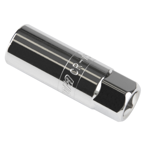 Spark Plug Socket Wrench, 3/8" Drive, 5/8" Socket, 2-9/16" L Equipex