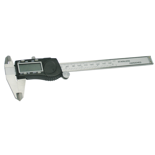 Digital Fractional Caliper, 0.005" (0.01 mm) Resolution, 0" - 6" ( 0 mm - 150 mm) Range Equipex