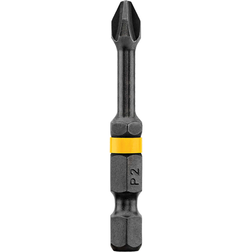 Embout Impact Ready no 2 Phillips 2' de Dewalt, Phillips, Embout #2, Prise 1/4", Longueur 2" Equipex