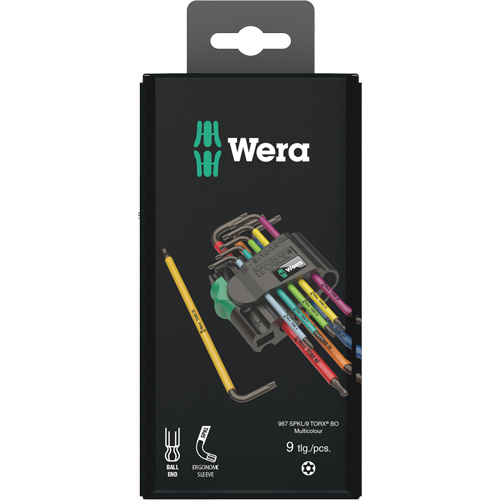 Jeu de cl&eacute;s en L, 9 mcx, Torx Equipex
