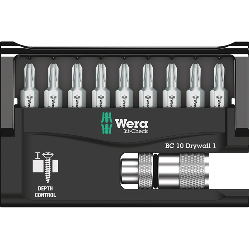10-Piece Bit Check for Drywall Screws Equipex