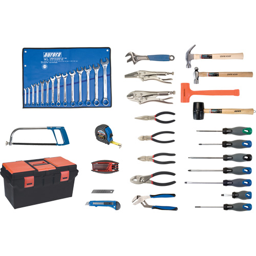 Jeu d'outils de luxe avec coffret en plastique, 56 morcea Equipex