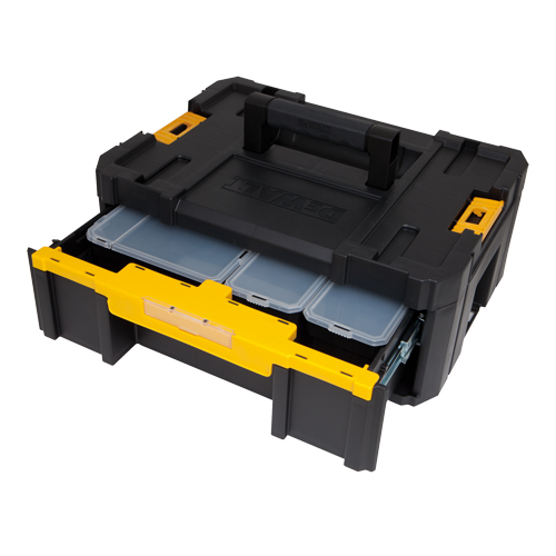 Coffre &agrave; outils avec tiroir simple profond TSTAK III, 16-3/4" x 12-1/4" x 6-7/8'', Noir Equipex