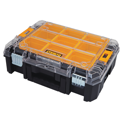 Organisateur avec couvercle transparent TSTAK V, 17-1/4" x 13" x 6", Noir Equipex