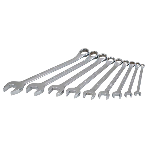 Wrench Set, Combination, 9 Pieces, Imperial Equipex