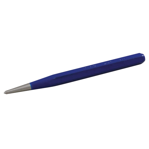 Center Punch, 3/32" Dia., 1/4" Stock Size, 4" L Equipex