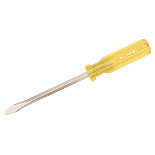 Tournevis fendu, 1/4", 6-3/4" lo, Prise Plastique Equipex