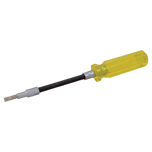 Tournevis &agrave; fente flexible, Tige de 3/16", Ronde, 7-1/2" lo, Prise en Plastique Equipex