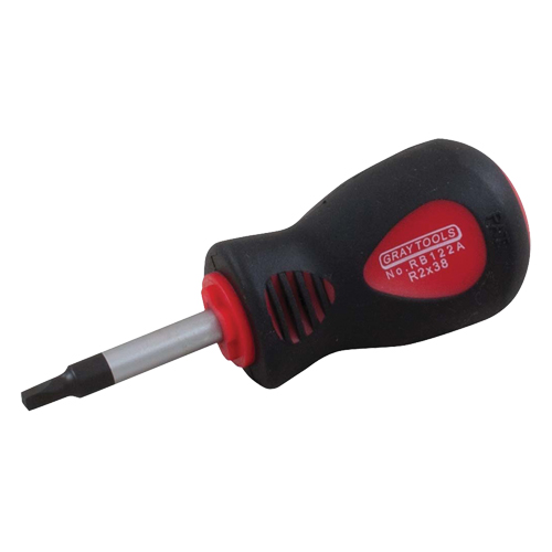 Square Recess Screwdriver, #0 Tip, Round, 4" L, Cushion Grip Handle Equipex