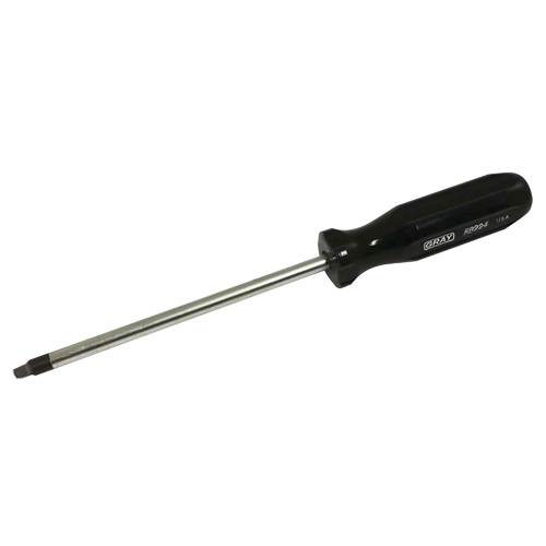 Square Screwdriver, #4 Tip, Round, 9-3/4" L, Plastic Handle Equipex