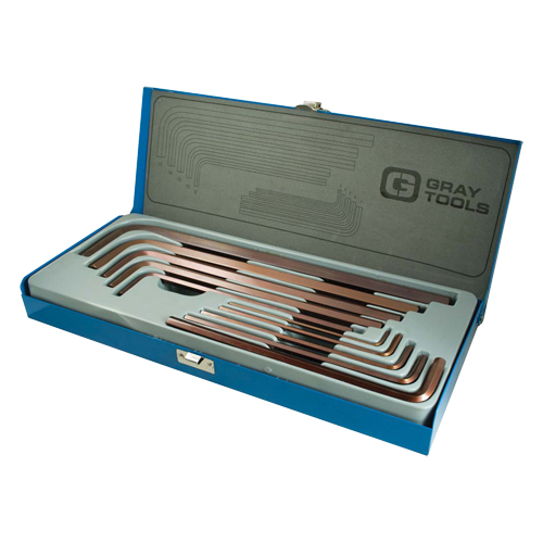 Extra Long Arm Hex Key Set, 10 Pcs., Metric Equipex
