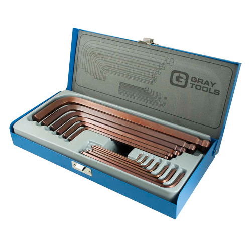 Long Arm Ball Hex Key Set, 13 Pcs., Imperial Equipex