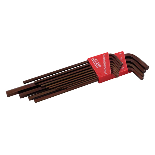 Extra Long Arm Hex Key Set, 13 Pcs., Imperial Equipex