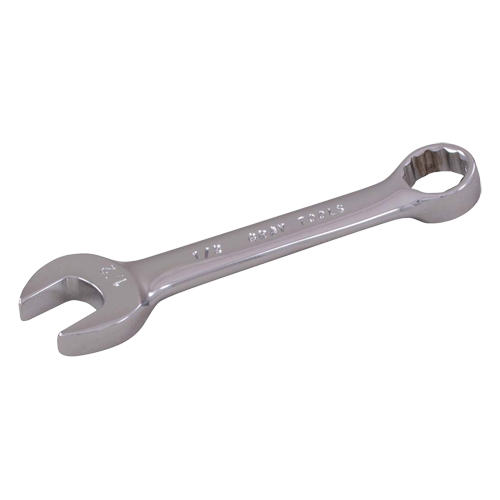 Stubby Combination Wrench, 12 Point, 6 mm, Chrome Finish Equipex