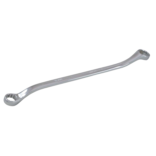 Box End Wrench, 12 Point, 8/9 mm, 15° Offset, Chrome Finish Equipex
