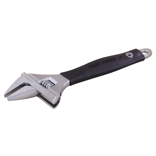 Adjustable Wrench, 8-1/4" L, 1-1/2" Max Width, Polished Equipex