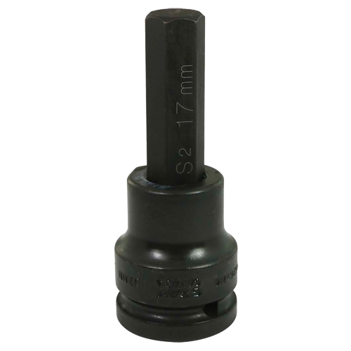 Bit Socket, Hex, 17 mm x 108 mm L, 3/4" Drive Equipex