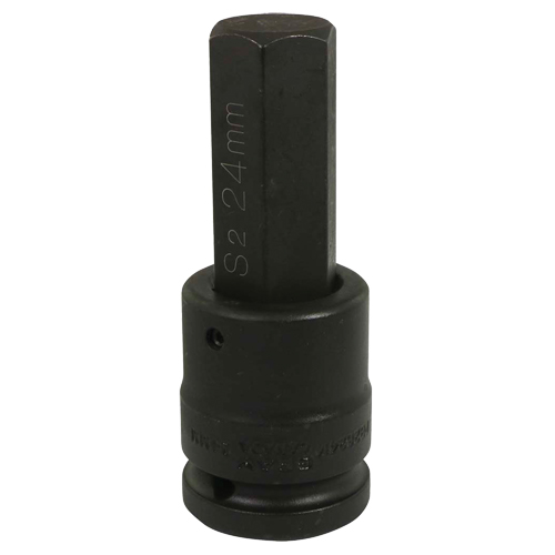 Bit Impact Socket, Hex, 24 mm x 3/4" Drive Equipex