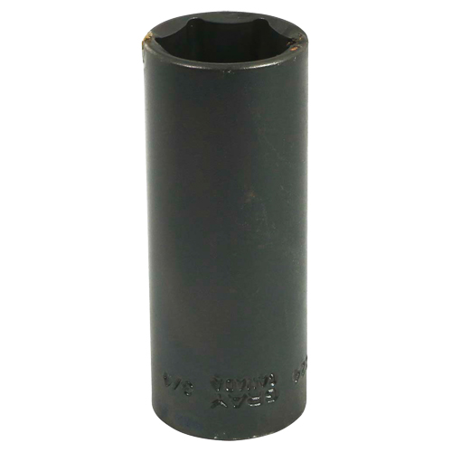 Socket, Impact, 3/4", 3/8" Drive, 6 Points, Deep Equipex