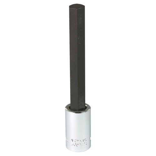 Extra Long Bit  Socket, 10 mm x 4" L, 3/8" Drive Equipex