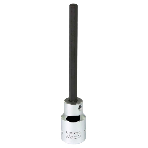 Bit Socket, 5 mm x 3-7/8" L, 3/8" Drive Equipex