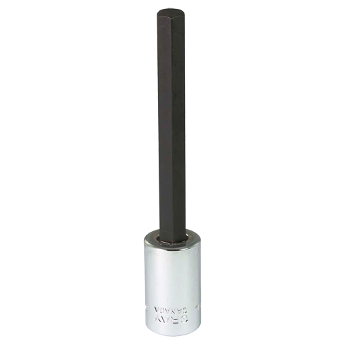 Extra Long Bit  Socket, 8 mm x 4" L, 3/8" Drive Equipex