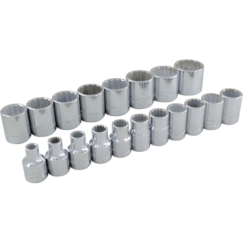 Jeu de douilles, 19 Mcx, Prise de 3/8" Equipex