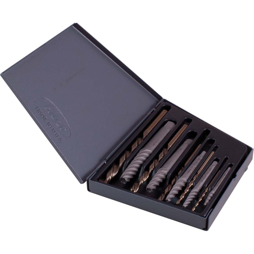 Combination Screw Extractor & Drill Set, High Speed Cobalt, 10 Pieces Equipex