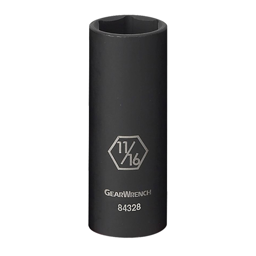 Socket, Impact, 5/16", 3/8" Drive, 6 Points, Deep Equipex