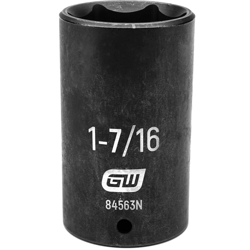 Socket, Impact, 1-7/16", 1/2" Drive, 6 Points, Deep Equipex