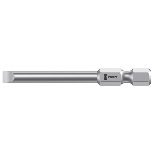 M&egrave;che pour tournevis &eacute;lectrique, Fente, Embout 3 mm, Prise 1/4", Longueur 2-3/4" Equipex