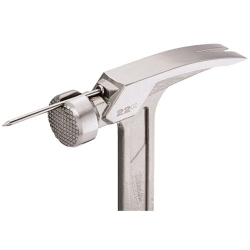 Milled Face Framing Hammer, 22 oz., Solid Steel Handle, 15" L Equipex