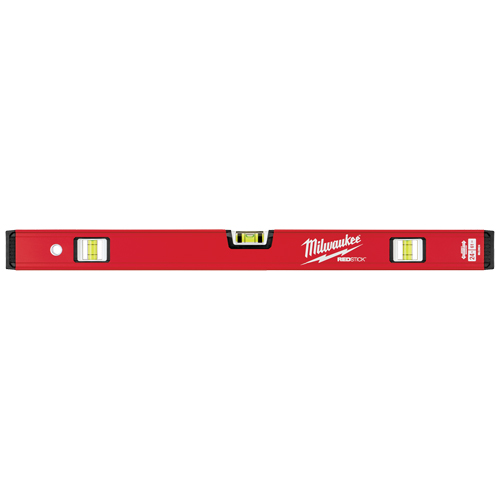 Redstick Compact Level, Box, 2' L, Steel, 3, Non-Magnetic Equipex