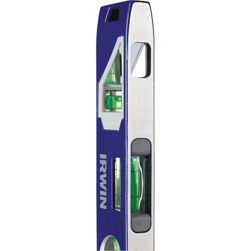 Niveau torpille robuste de s&eacute;rie 250, 9" lo, Aluminium, 4 fioles, Magn&eacute;tique Equipex