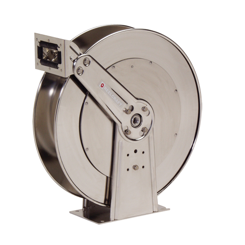 Stainless Steel Hose Reel, Single Hose, 10-1/2" W x 24" D x 25-3/8" H Equipex