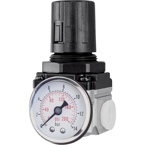 R&eacute;gulateur de d&eacute;bit d'air (manom&egrave;tre compris), 1/4" NPT, PSI max. de 220 PSI, Modulaire Equipex