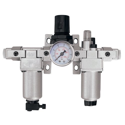 Filtre, r&eacute;gulateur et lubrificateur d'air modulaire (manom&egrave;tre compris), 3/4" NPT Equipex