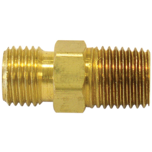 Reducer/Adapter Fitting, 1/4" x 1/4" Dia, Brass Equipex