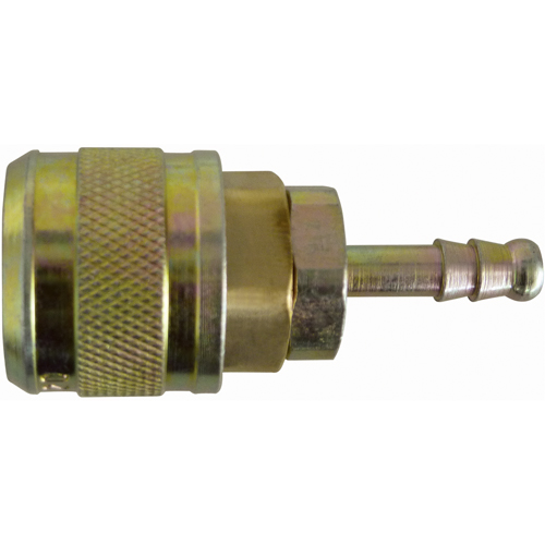 Automax 1/4" Hose Barb Quick Coupler, Brass Equipex