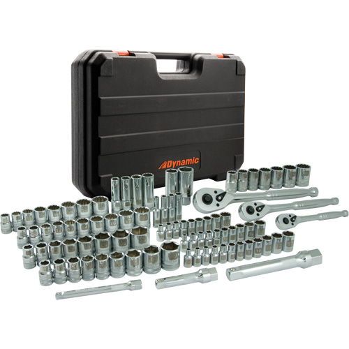 Socket Set with Accessories, 89 Pcs, Deep Equipex